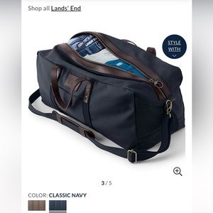 Lands End Waxed Cancas Duffle (medium)